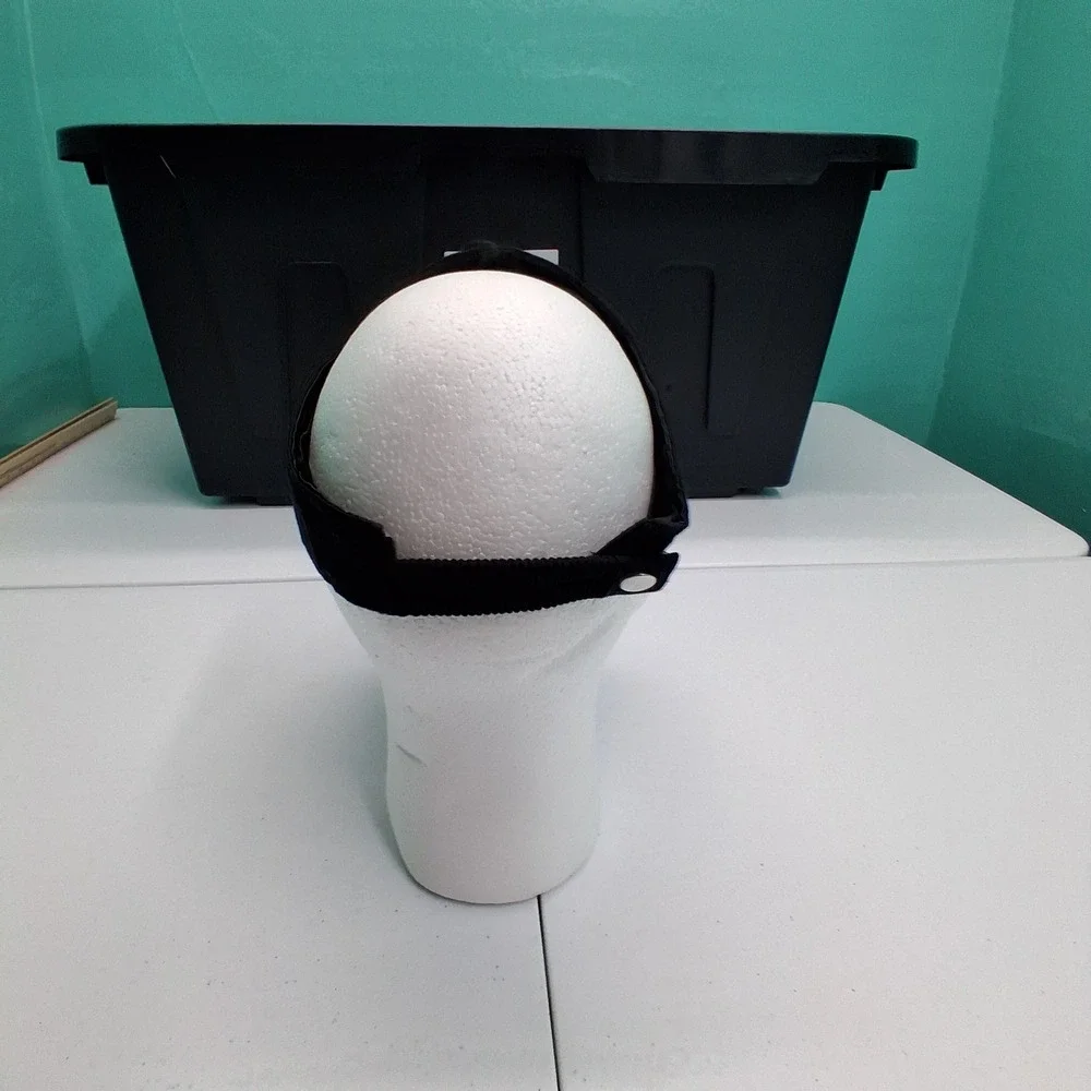 Open Back Ponytail Hat OS Black Satin Lined High Bun Cap Athleisure